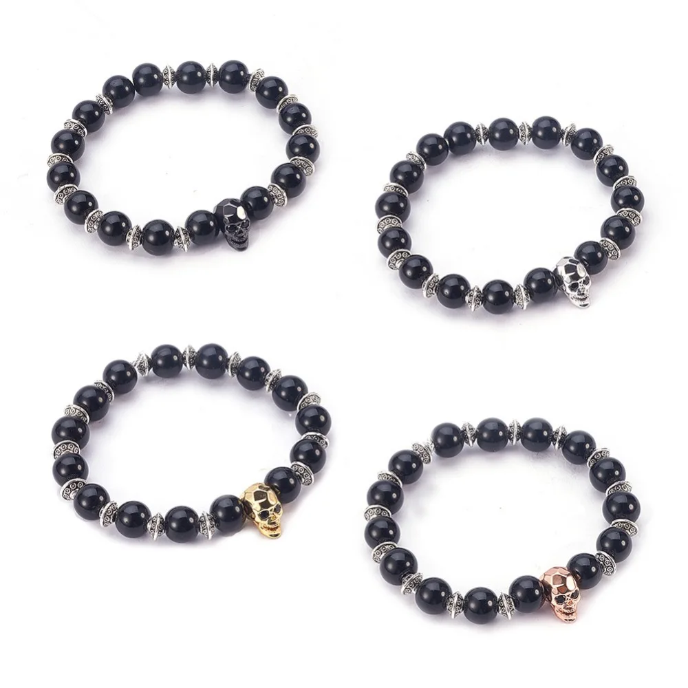 Copper Gothic Skull Heads Beads Jewelry Accessories