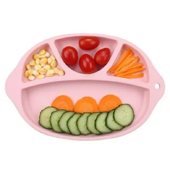 

Baby Silicon Plate Sucker Slip-resistant One Piece Baby Silicone Placemat Bowl Waterproof Kid Dinner Plate Tableware