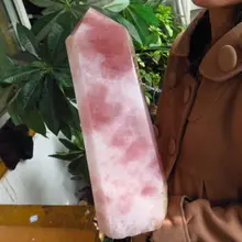 Ddh001103 AAA+++ ПРИРОДНЫЙ РОЗОВЫЙ КВАРЦ КРИСТАЛЛ ТОЧКА ИСЦЕЛЕНИЕ