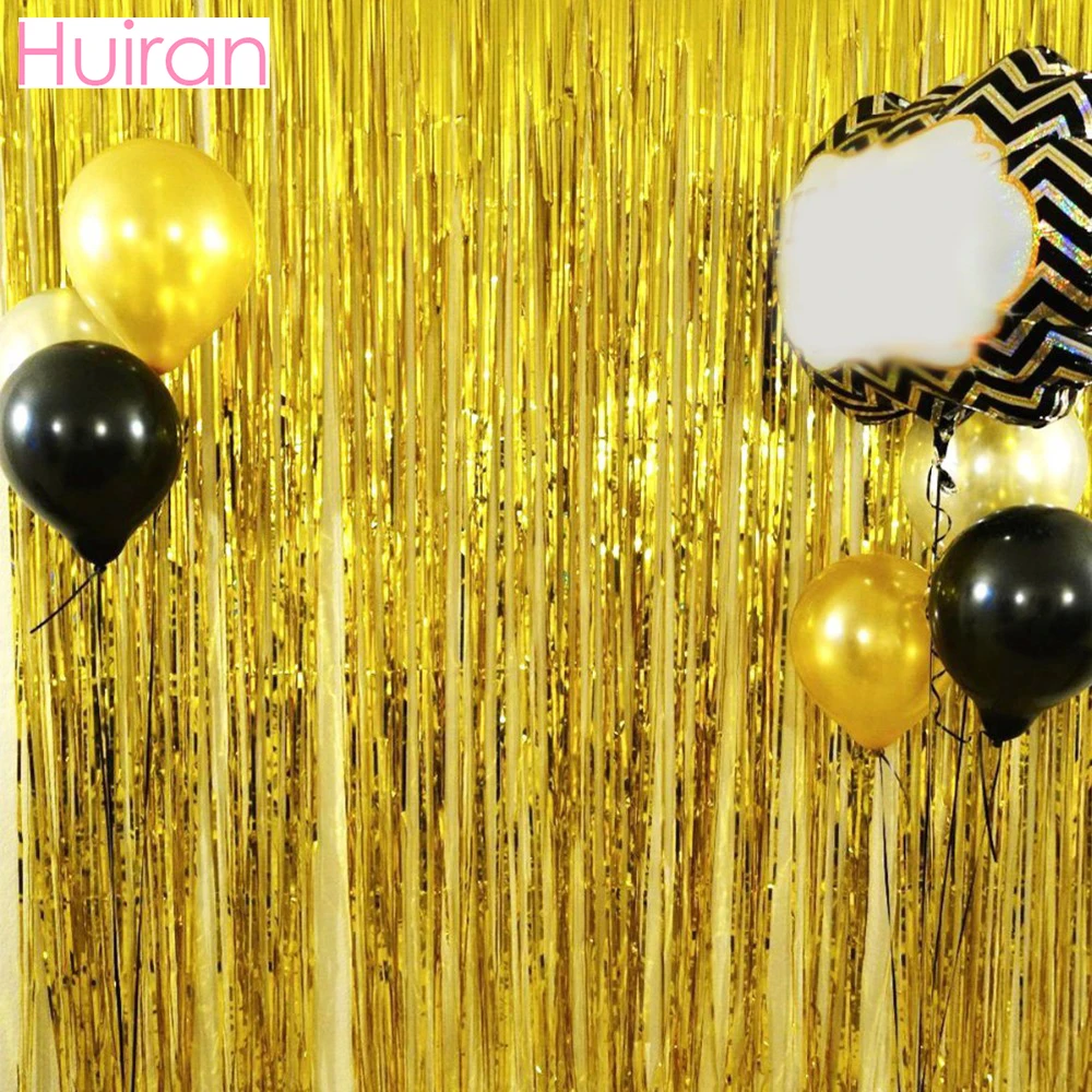 

HUIRAN Christmas Tinsel Curtain Tassel Garland Tassels For Curtains Backdrop For Photo Backdrop Wedding Birthday Party Decor