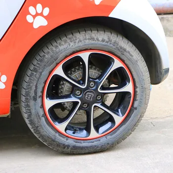 

Wheel rim rubber strip car tire wheel door anti-collision strips modified for smart 450 451 453 fortwo forfour car accessory