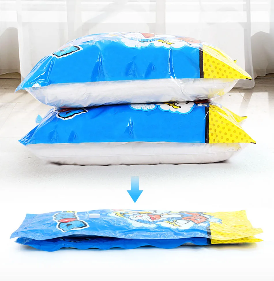 Boxi Doraemon вакуумный мешок для хранения дома прозрачная граница складной органайзер гардероба уплотнение сжатые дорожные сумки