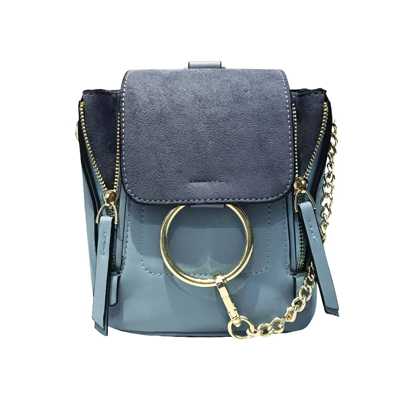 Women Backpacks Patchwork Chain Pu Lether European American Backpacks Black Mochilas Feminina Rugzak Sac a dos