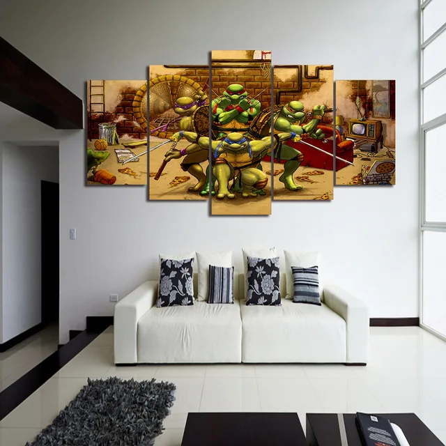 Hd Printed Teenage Mutant Ninja Turtles Painting Canvas