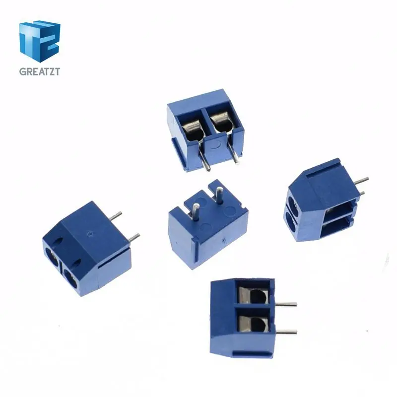 50PCS KF301-2P 2 Pin Plug-in Screw Terminal Block Connector 5.08mm Pitch Green