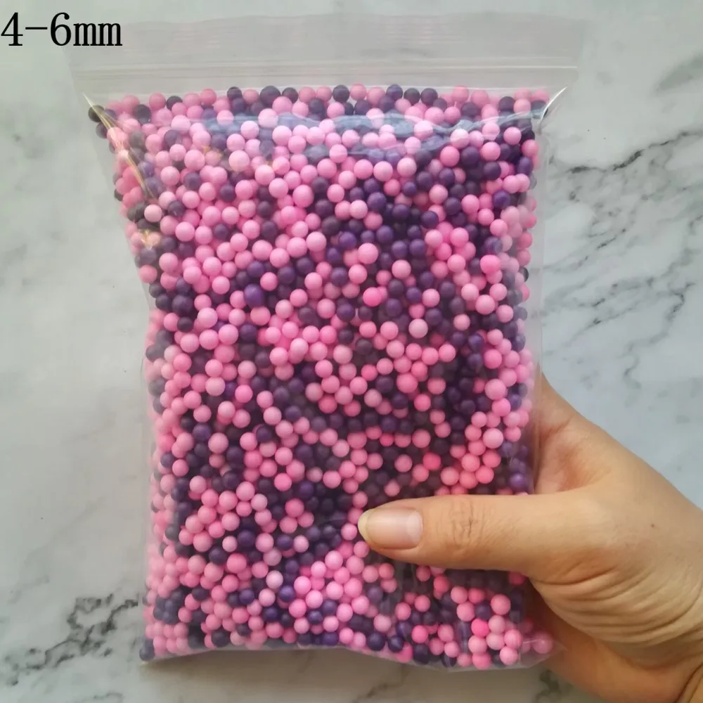 15000pcs 15g Bright Colours Foam Beads Colorful Polystyrene Foam Balls Styrofoam Filler Foam Mini Beads Balls Crafts DIY Decor - Color: Mix 5