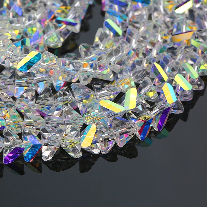 

Top quality Super shiny 4/6/8/10mm faceted triangle glass beads Austria crystal beads Loose Spacer beads for Jewelry making DIY