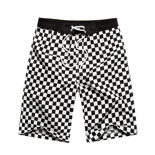2017 New Men's Shorts Sports Checkered Printed Board Shorts Plaid ...