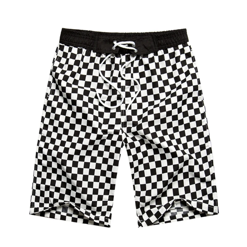 checkered swim trunks