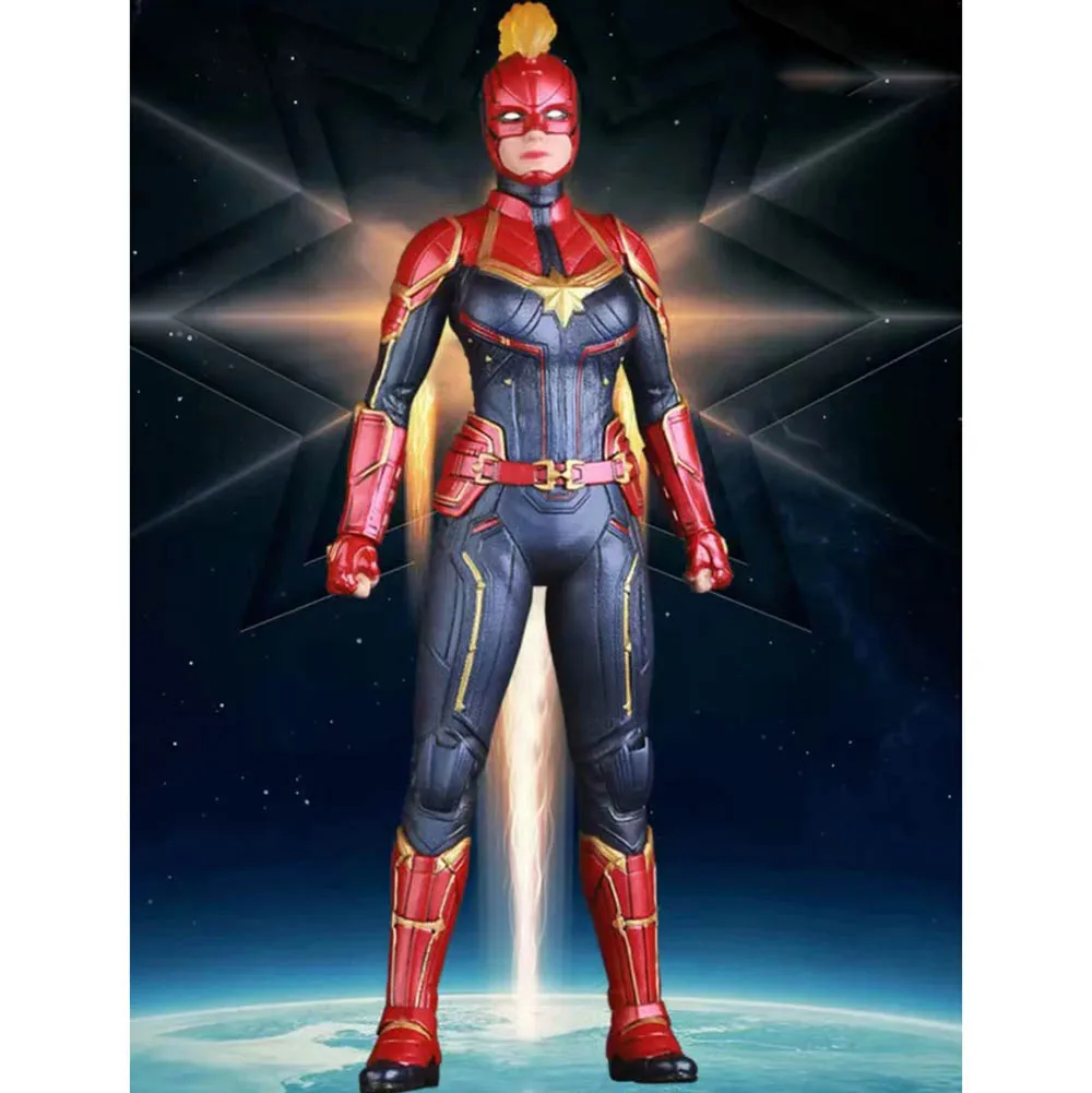 

28cm Crazy Toys Marvel Avengers Super Hero Captain Marvel Statue PVC Action Figure Collectible Model Toy