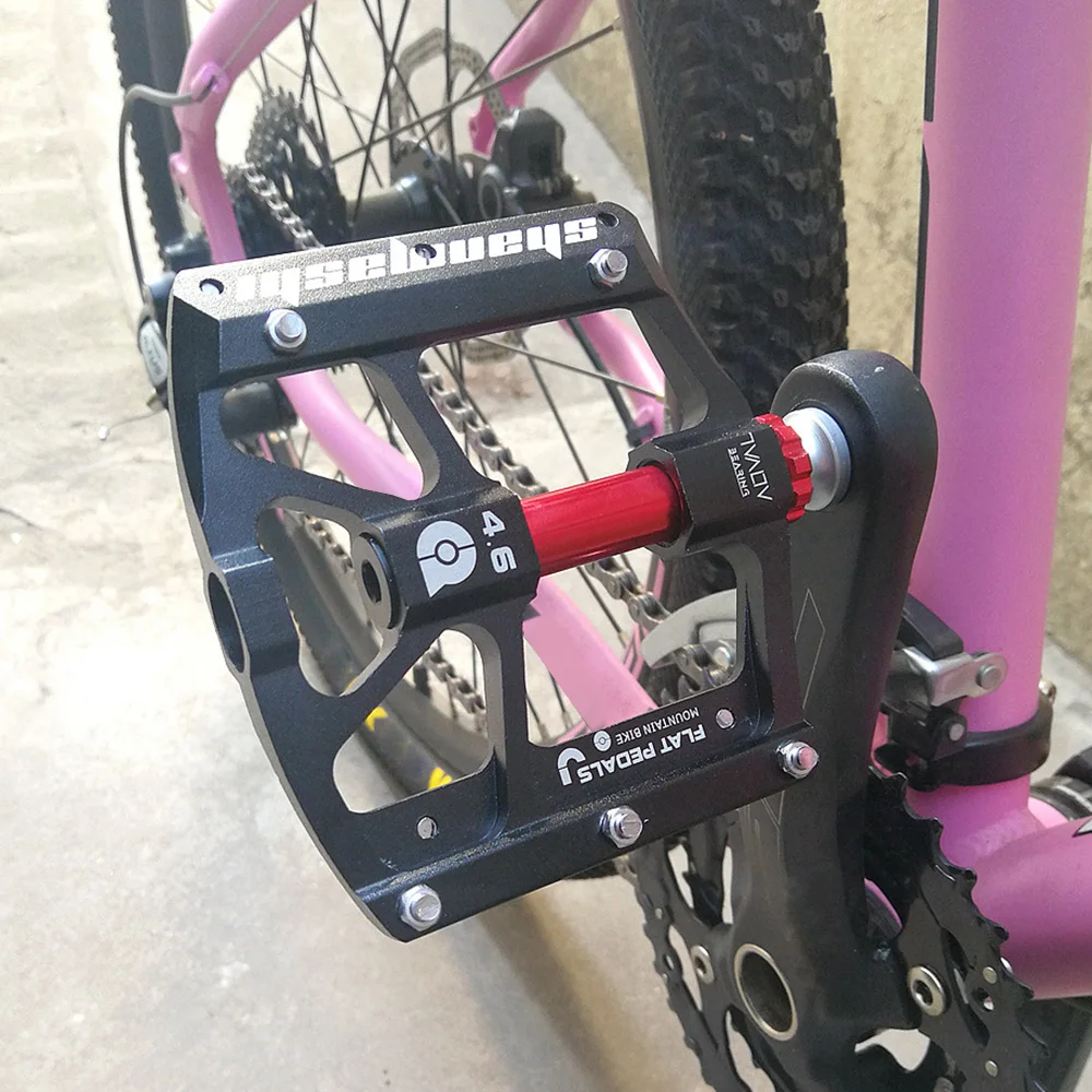 Shanmashi 4,6 6 подшипники велосипедные педали широкий нескользящий дорожный велосипед ножная пластина сверхлегкий MTB Горный BMX педали для велосипеда