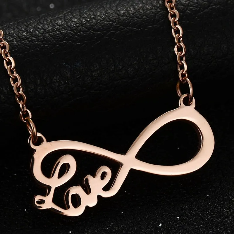 2016-New-Fashion-Stainless-Steel-Bijoux-Amant-Infinity-Love-Necklace-18K-Gold-Plated-Chain-Choker-Pendant (2)