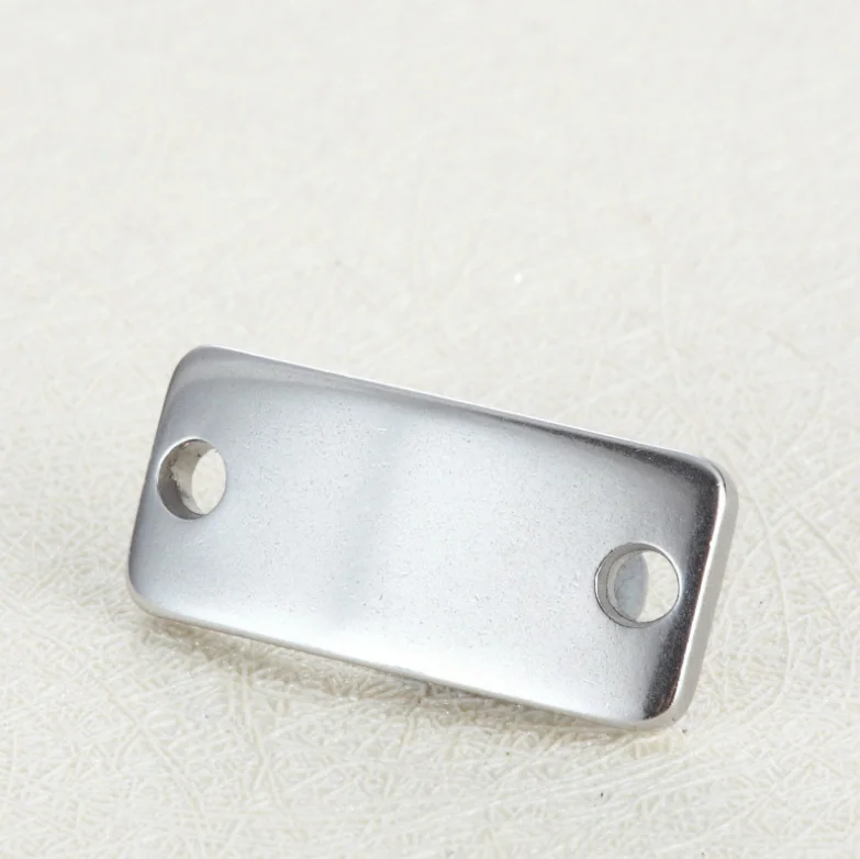 Подвеска для браслета из нержавеющей стали с 2 отверстиями 9 х20 мм|charms engraved|engraved