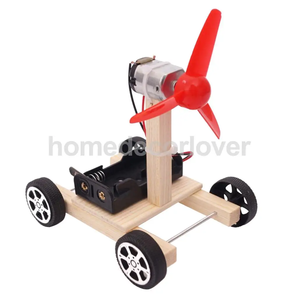  Wood Physics Science Educational Kids Children Car Tank Toy Developmental Model Kit for Early Study Interests Raises