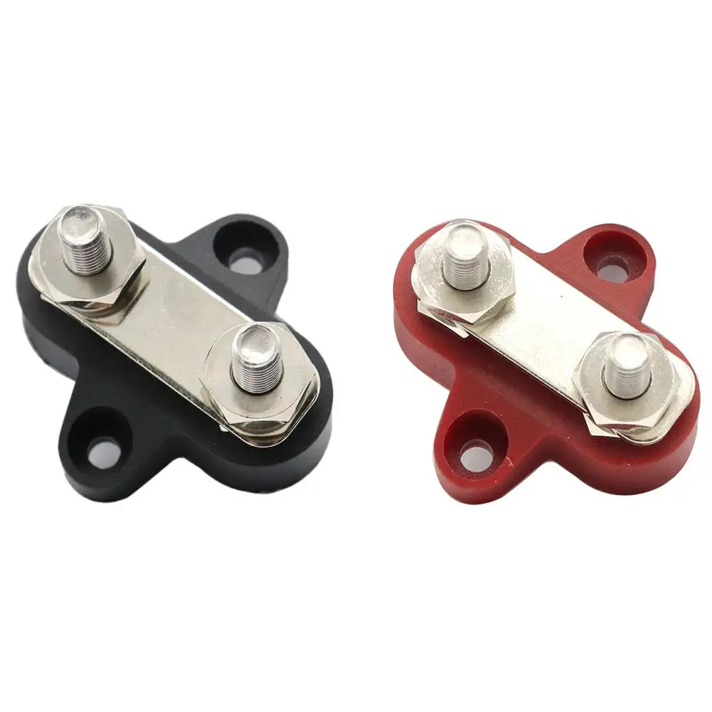 

Bus Bar Power Terminal Blocks Negative M6 Positive Power Distribution Studs for Car Marine Caravan with Connecting Link M6