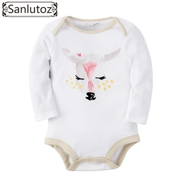 

Sanlutoz Baby Romper Girl Cute Baby Clothes Jumpsuits Animal Deer Printing Costume Infant Clothing Winter Long Sleeve