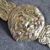 Golden Lion Head Women Girdle Metal Round Buckle Elastic Exaggeration Belt for Women's Black Waistband Gold Elastic Waist Seal ► Photo 3/5
