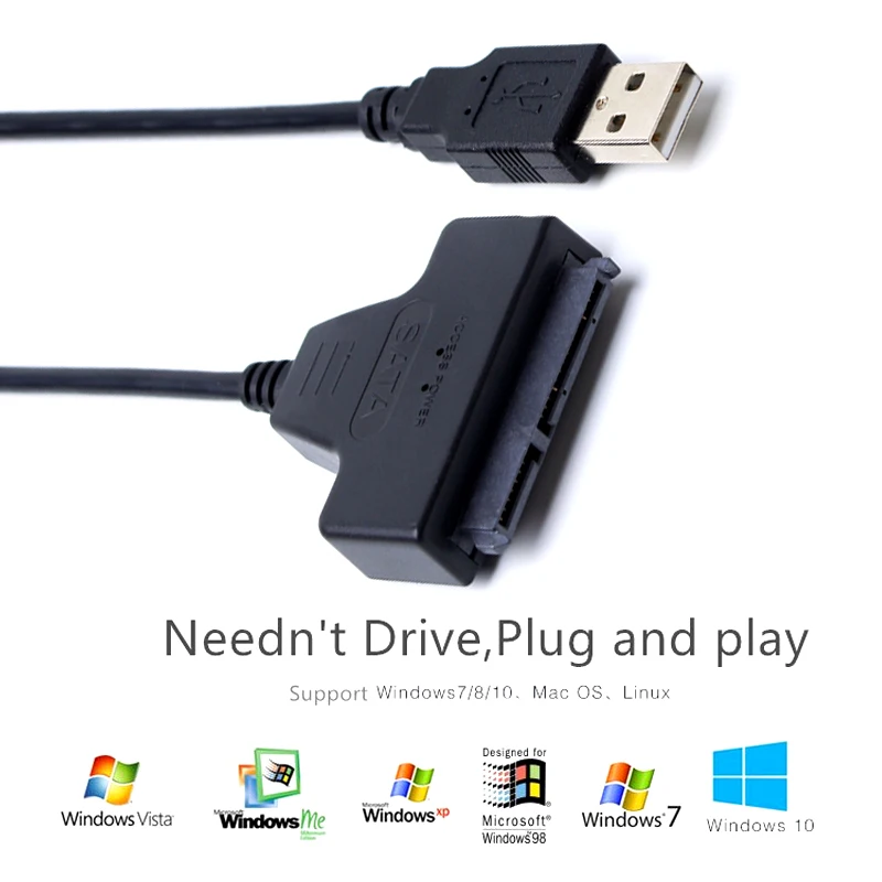 Адаптер 50 см для ПК ноутбука SATA2.0 SATA3.0 2 5 &quotHDD SDD драйвер жесткого диска конвертер