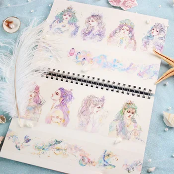 

1pcs\Ocean DIY Creative Fun Retro Cute PET Tape Magazine Album Diary Calendar Scrapbook Student Stationery Office Supplies tape