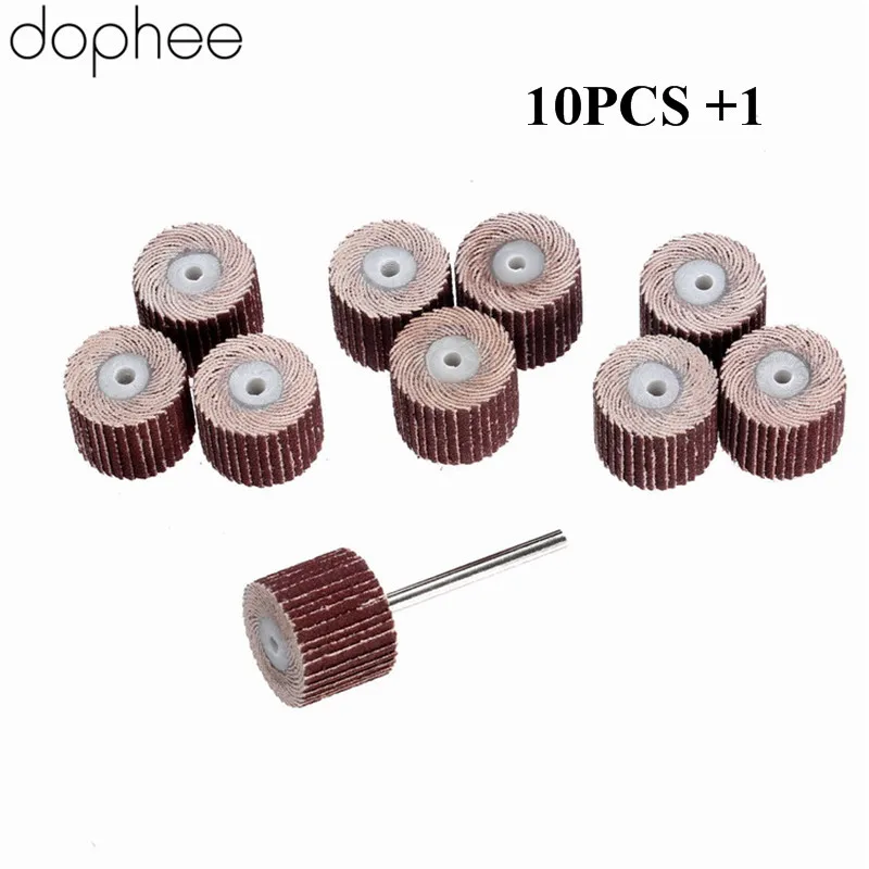 Dophee 240-Carta Vetrata A Grana Levigatura Flap Ruota Testa Di Rettifica Rettifica Rotella Di Lucidatura Per Utensili Dremel Rotary Tool + Mandrino P