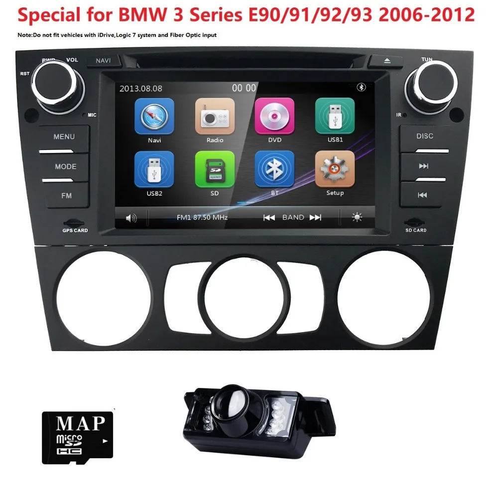 

autoradio 2 din Car DVD Player For BMW E90 E91 E92 E93 2006 2007 2008 2009 2010 2011 2012 GPS navigation BT 1080P Ipod SWC AM/FM