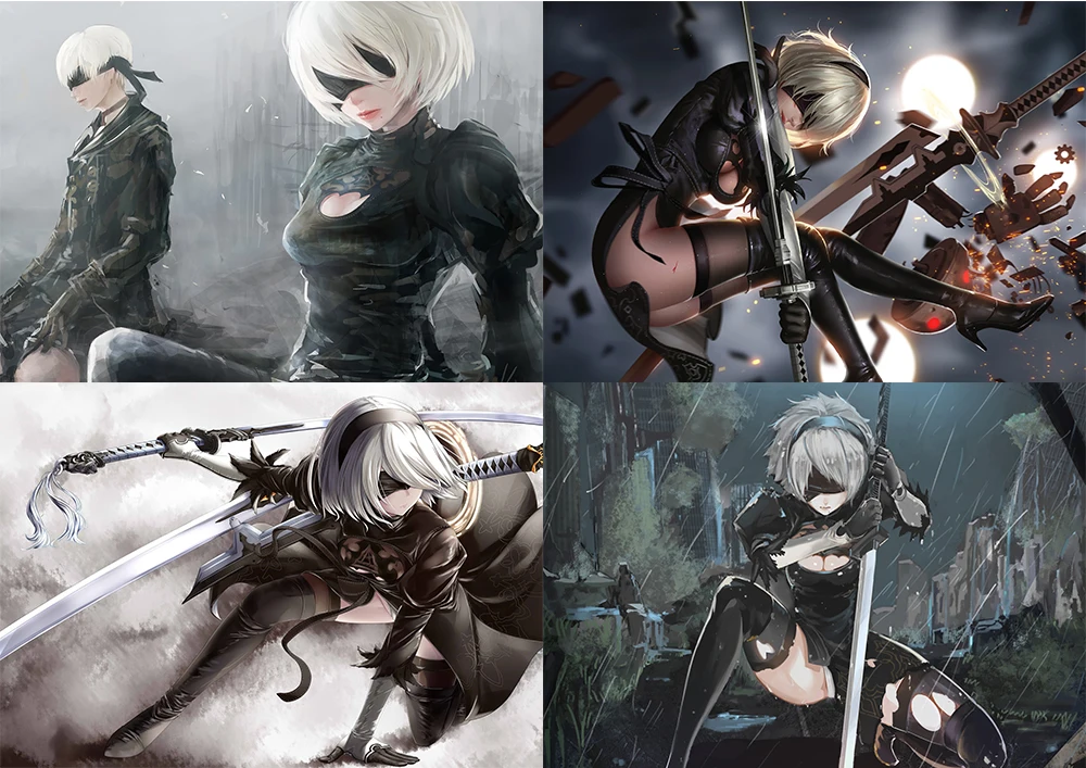 Плакат NieR:Automata настенные наклейки с прозрачным изображением украшение для дома