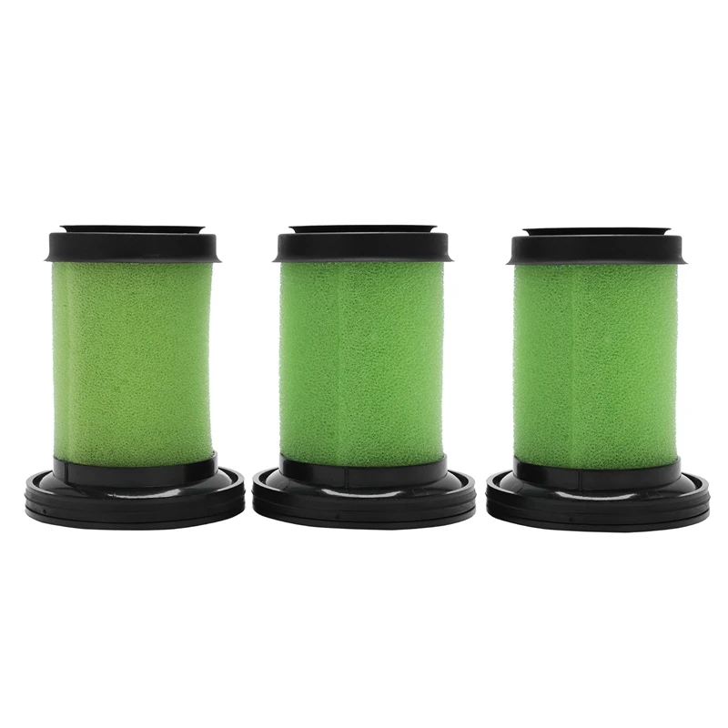 

Washable Foam Filters for GTech Multi Cordless Vacuum Cleaner (Green/Black, Pack of 3)