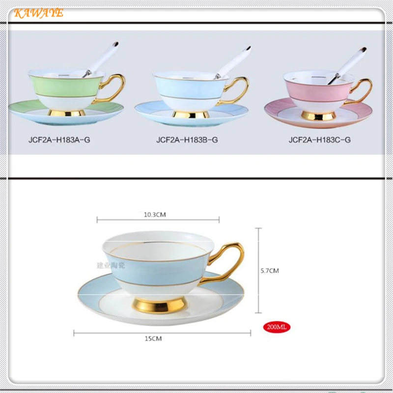 1 Набор индивидуального послеобеденного чая кофейная чашка высокий-светлый свет синяя керамическая кофейная чашка Европа чайная чашка наборы кофейных чашек 5ZDZ465