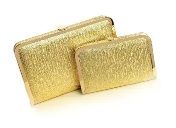 

Free ship!2016 New European and American fashion women evening bag clutch/ gold silver color chain box bag / chain shoulder bag