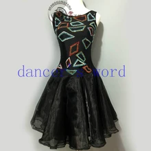 Стиль Костюмы для латинских танцев сексуальные спандекс камни латинские танцевальные платья для женщин конкурс латиноамериканских танцев платья A84 S-4XL