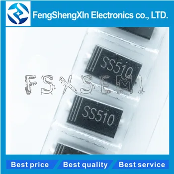 

100pcs/lot SS510 SMA 5A 100V SR5100 DO214-AC SCHOTTKY BARRIER RECTIFIERS