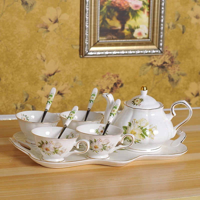 Европейский чайный набор Camellia Bone China британский фарфоровый керамический горшок
