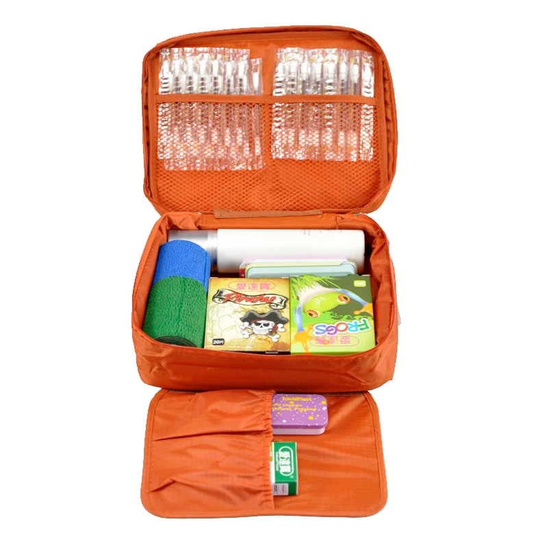 Free Shipping Orange Outdoor Travel First Aid Kit Bag Home Small Medical Box Emergency Survival