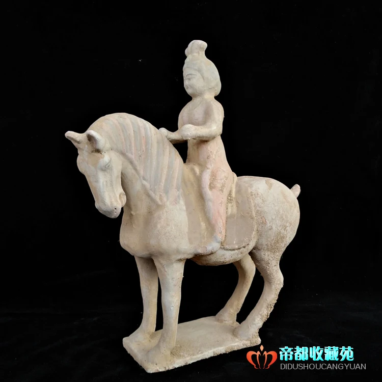 

Antique Chinease Tang Dynasty pottery polo lady statue /sculpture,Handicrafts,best collection&adornment, Free shipping