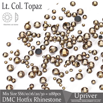

Upriver Light Color Topaz All Sizes Mix Sizes Iron On Hotfix Rhinestones DMC Strass For Garment