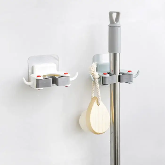 Клейкие настенные скобы для швабры метла клипса крючок для бесшовного крепления органайзер для ванны, кухни инструменты HG99