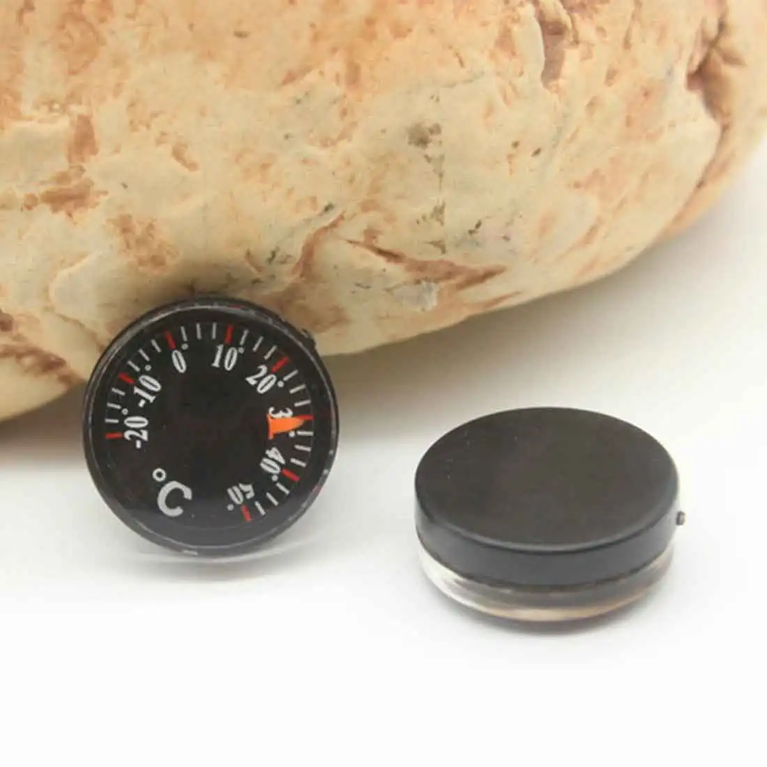 Диаметр 20 мм пластиковый круглый мини-термометр Мини-спиртовой круговой термограф Цельсия гидротермограф