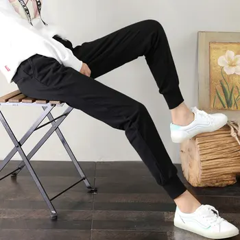 

Sports pants spring and autumn 2020 new women's Korean thickening large size Harlan beam feet casual trousers LC1801