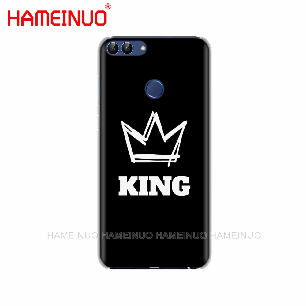 HAMEINUO Король Королева Пара Сотовый телефон чехол для huawei Honor 7C Y5 Y625 Y635 Y6 Y7 Y9 2017 2018 Prime