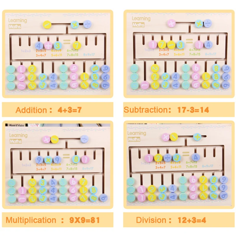 Детские деревянные математические игрушки материалы montessori учимся подсчитывать номера соответствующие цифровой матч раннее образование обучение