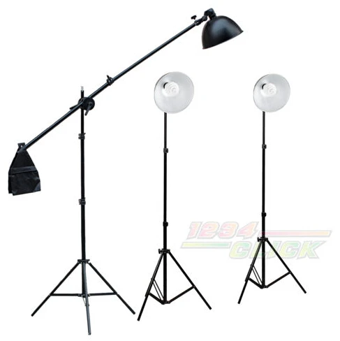 Photo Studio Photography Video Continuous Sparkler Dome Light Boom Arm Kit