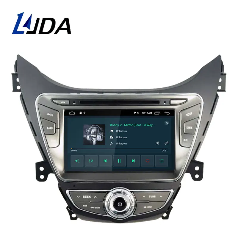 Best LJDA Android 9.1 Car dvd player for Hyundai Elantra/Avante/I35 2011 2012 2013 2 Din Car Radio gps navigation stereo multimedia 3