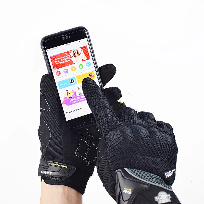 suomy motorcycle gloves summer breathable mesh moto bike cycling gloves men women touch screen motocross full finger xxl motorcycle gloves sports gloves cycling gloves