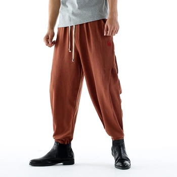 

2019 Harem Pants men Fashion Printed Streetwear Wide Leg Pants Man Casual High Waist Hip Hop Loose Trousers Male track pants 5XL