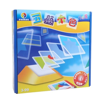 

100 Challenge Color Code Puzzle Games Tangram Jigsaw Board Puzzle Toy Children Kids Develop Logic Spatial Reasoning Skills Toy