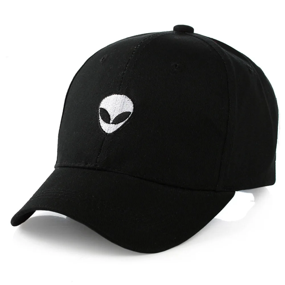 2017 Baseball Cap Black Embroidered Alien Pattern Cap ...