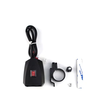 

1.4M Universal Type Dual USB Port For Phone Charger Handlebar Mount With Switch For ATV Motorcycle Car Modification Accessories