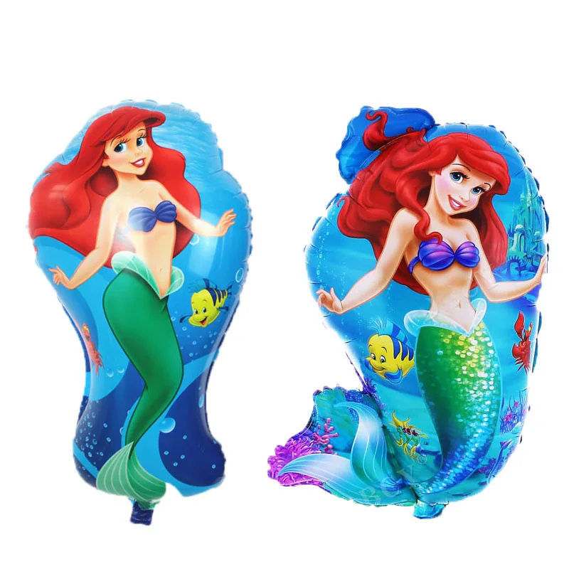 

10pcs The Little Mermaid foil balloons Ariel of cartoon princess ballon helium kids birthday decor globos party supplies
