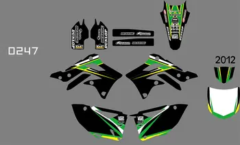 

3M Motorcycle Graphic Dirt Bike Sticker kit GRAPHICS BACKGROUNDS DECALS STICKERS FOR KAWASAKI KXF450 2012
