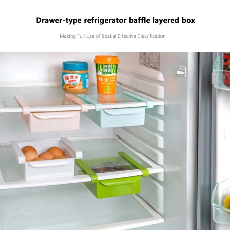 

Kitchen Refrigerator Food Container Fresh Storage Box Tray Compartment Shelf Rack Multi-Purpose Pull-out Drawers Storage Box